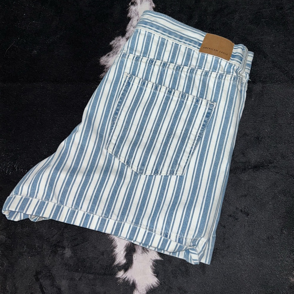 American Eagle Stripped Denim Shorts